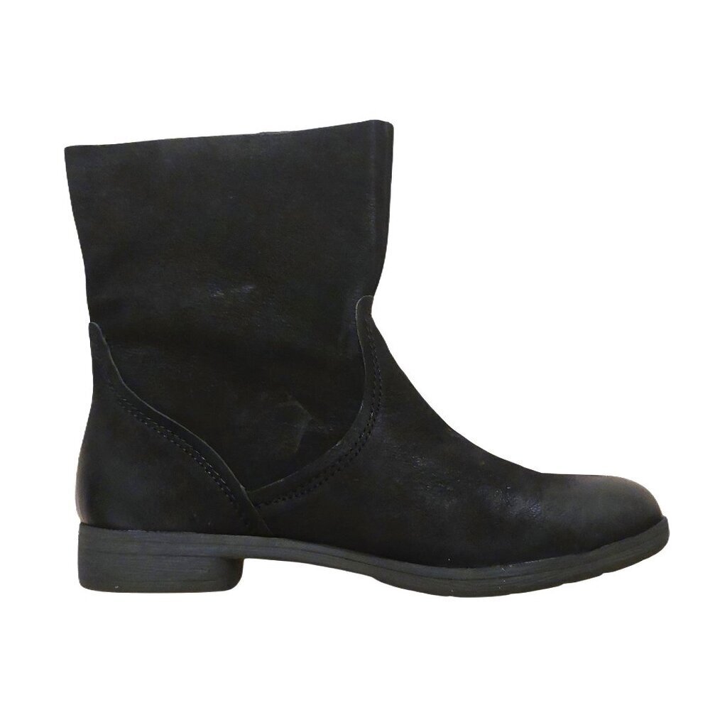 BCBGeneration Black Goat Suede Leather Moto Boots $185 - Picture 6 of 8